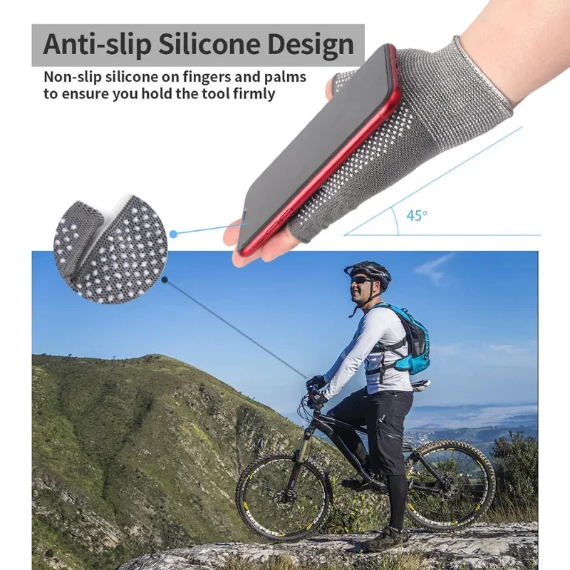 Bicolor Summer  Gloves Half Finger Anti-Slip Anti-sweat Bicycle Hand Gloves Men Women Breathable Road Bike Riding Sports Gloves