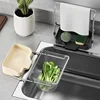 Kitchen Sink Filter Spone Drain Basket Garbage Filter Shelf Strainer Leftover Sink Hanging Rack Multifunctional Drainage Basket 2