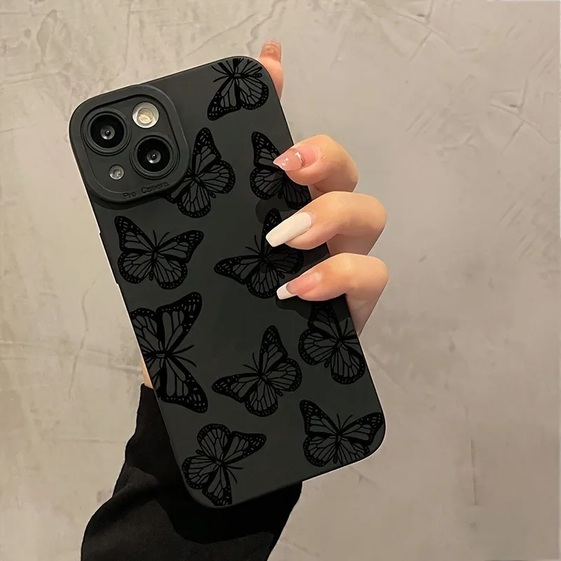 Multiple Butterfly Black Premium iPhone11 12 13 14 15 iPhone 14 13 12 11 Pro Max Model