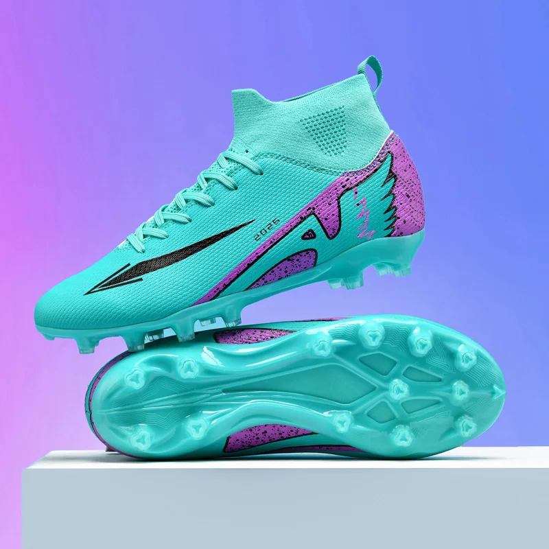 Men's High-Quality Ultralight Football Boots - High Ankle Non-Slip Sports Shoes