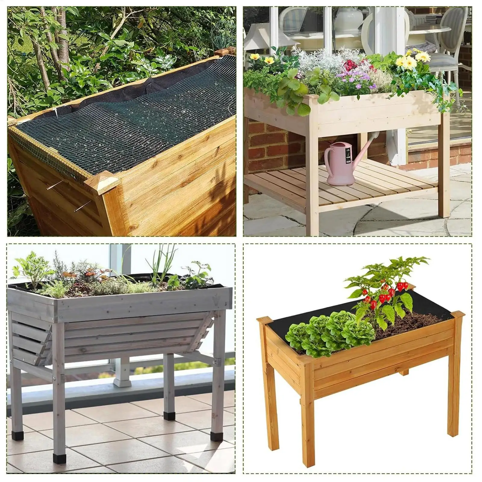 Garden Fabric Grass Barrier Breathable Recyclable Waterproof Garden Bed Liner Ground Cover Gardening Pots Planter Accessories