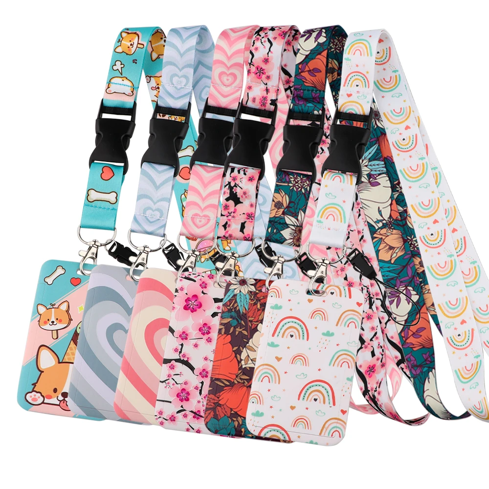 Cartoon Print bing Lanyard Keychain Classic Children Ribbon Hang