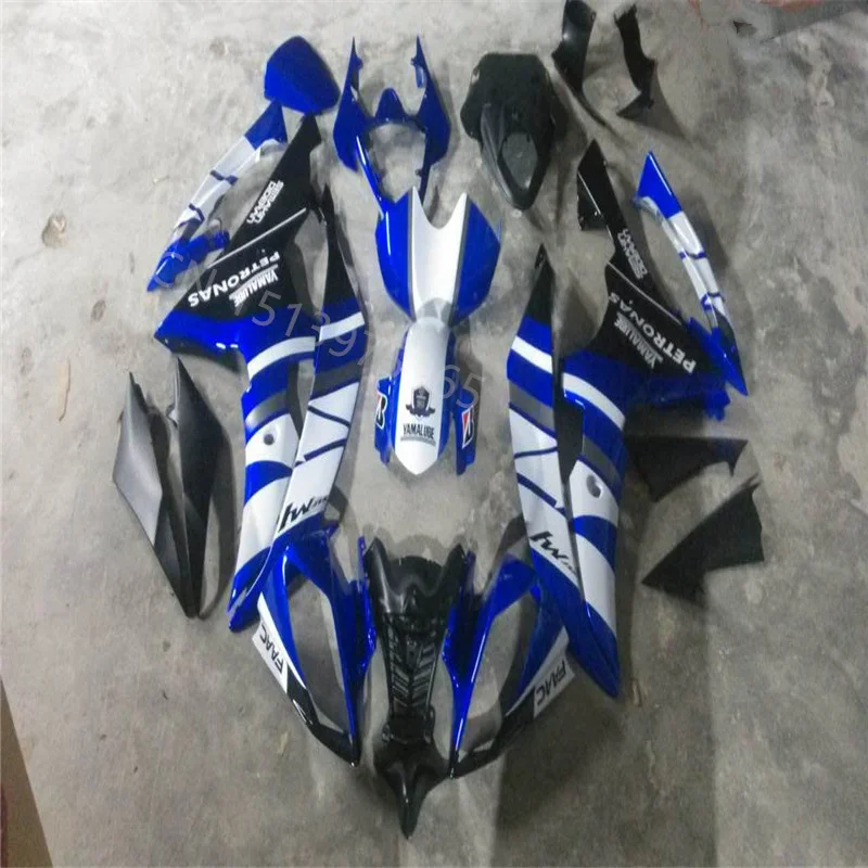 

Новый Пластиковый обтекатель для мотоцикла подходит для YZFR1 08 15 YZFR1 2008- 2015 YZFR1 08-15 литье под давлением синий белый черный обтекатель