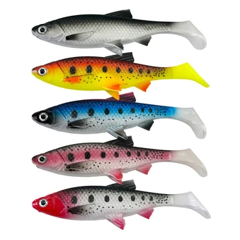 Esca Morbida Grande a Coda a T per Acqua Dolce e Salata, 15cm/36.5g, Adatta per la Pesca di Spigole, Shad e Esche per la Pesca in Mare