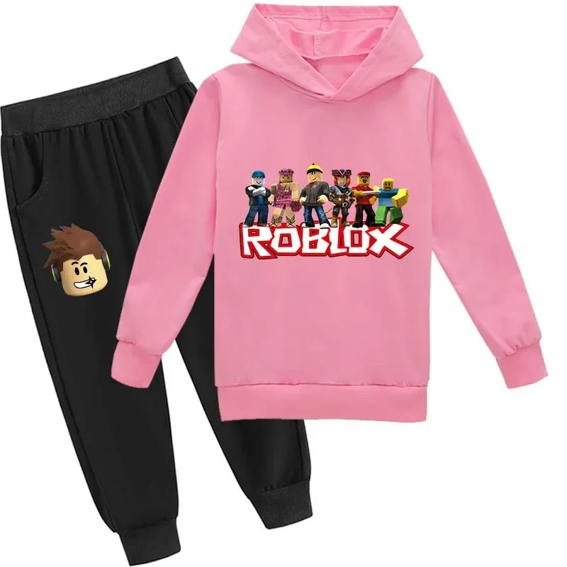 

Roblox Cartoon Cute Casual Suits for Boys and Girls, Children's Sweatshirts and Trousers in Bright Colors and Various Styles