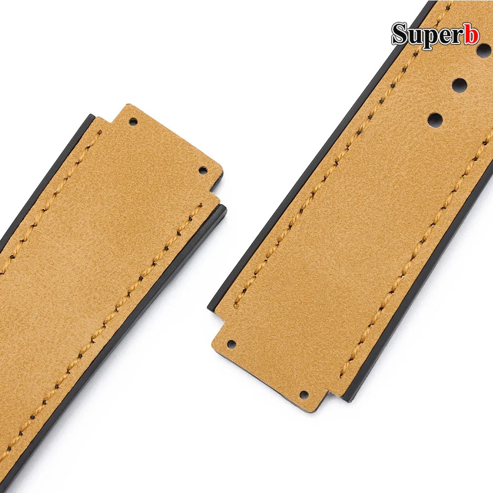 Multicolored Texture Matte Cowide Soft Waterproof Watchbands, 19x26mm