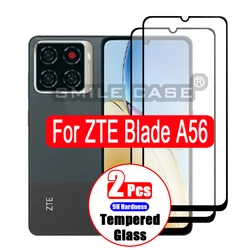 High - Definition Scratch & Wear - Resistant Mobile Screen Protector 2 - Piece Set for ZTE Blade A56 (Black)