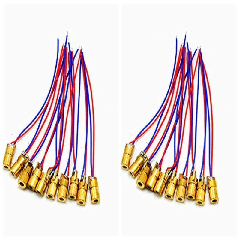 Мини 1 мВт 650 нм красный лазерный модуль точечный диод фонари 3 в 6x10 мм