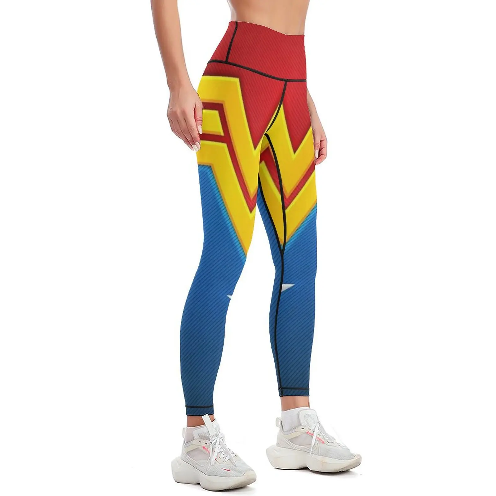 Wonderful Girl Red Gold blue Leggings Tight fitting woman sport pants sports tennis for sporty woman gym Womens Leggings