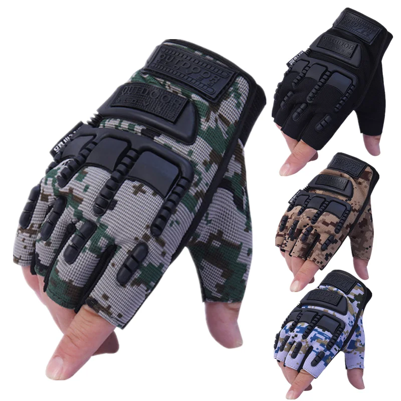 Outdoor Tactical Gloves Military Army Half-finger Fishing Ridding Sports Unisex Weight Cycling Non-Slip Shooting Hunting Gloves