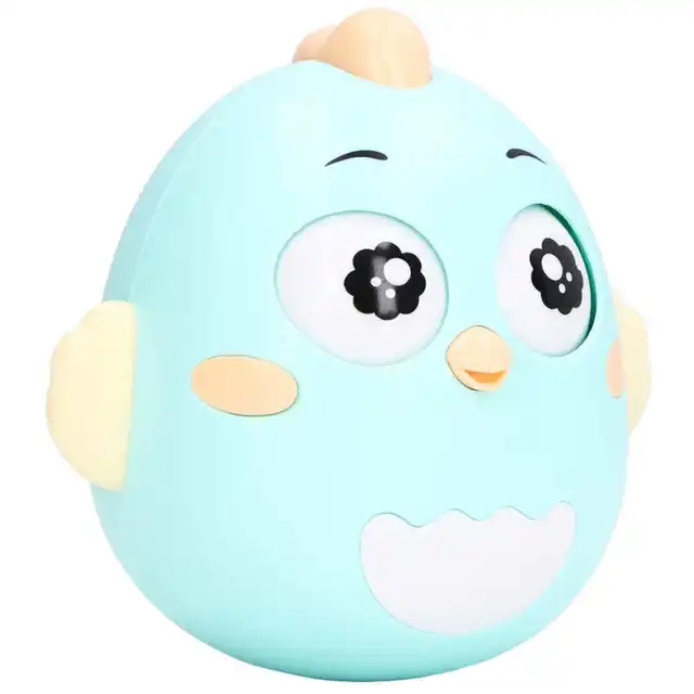 Roly Poly Toy Strong Early Educational Mint Green Funny Wobbler Baby Toy for Gift for Toddler 6