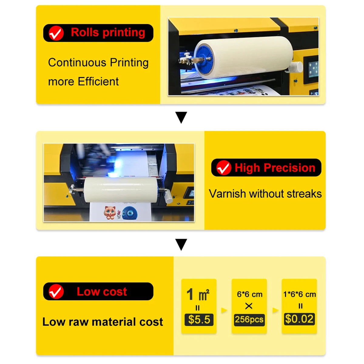 A3 UV DTF Printer 2 in 1 Sticker Printer A3 Dual Print Head Print And Lamination for Mug Cap Wood Glass UV DTF Printing Machine