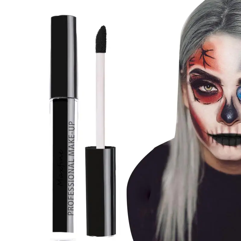 Lip Gloss Lip Makeup 1pcs Halloween Lipgloss Waterproof Sexy White Black Lip Gloss Halloween lipstick Lip Makeup Tool Korean Cosmetics