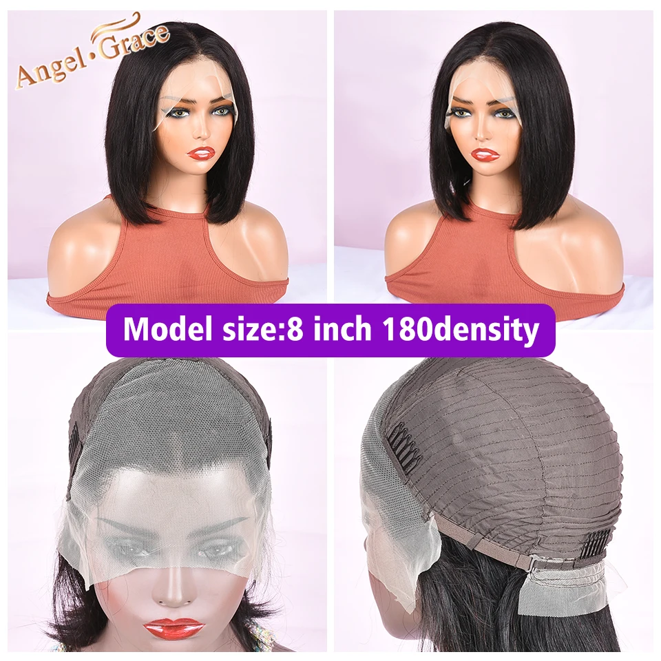 Brazilian Straight Bob 13x4 Lace Front Wigs Transparent Lace Front Human Hair Wig Pre Plucked With Baby Hair Remy For Women