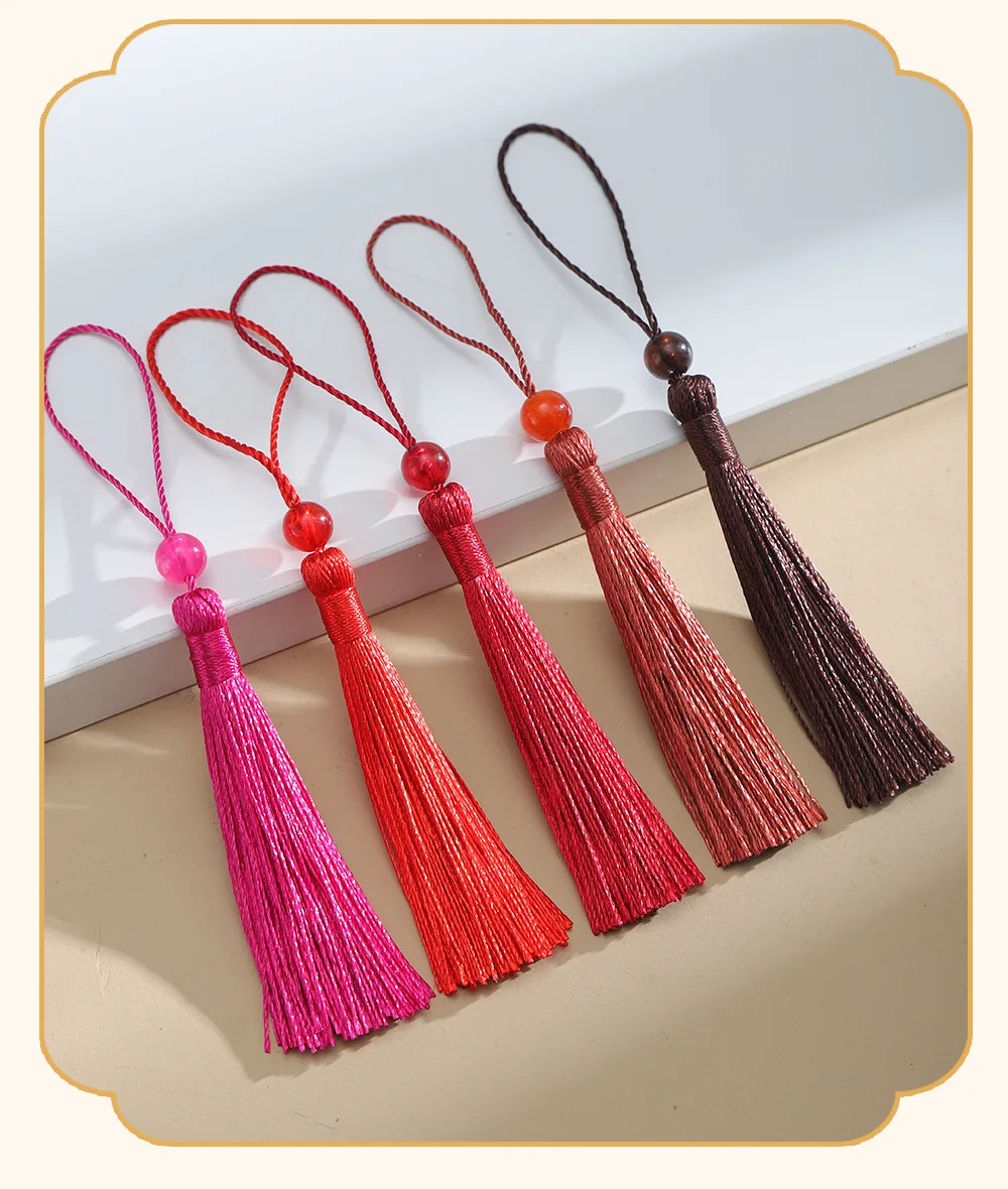 50PCS 7cm 비즈 펜던트 의류 신발 핸드백 장식을위한 작은 프린지 참 DIY 귀걸이 목걸이 쥬얼리 만들기 용품