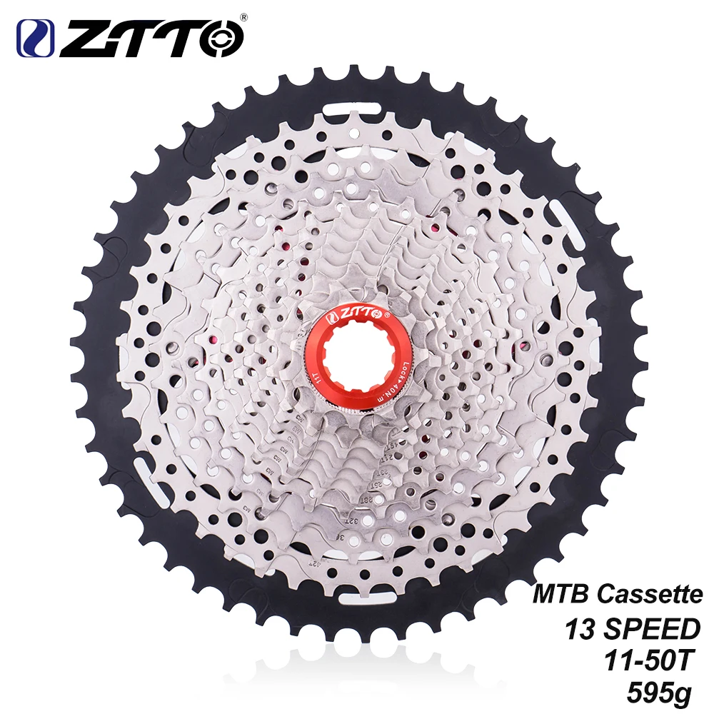 Bicycle Cassette Bicycle Sprocket Gear Bicycle Parts Bike Sprocket Bike Freewheel ZTTO 13 Speed 11-50T Cassette MTB Bike Wide Ratio 13 Speed Freewheel 13S 50T Sprocket 13V K7 for AXS HG Hub