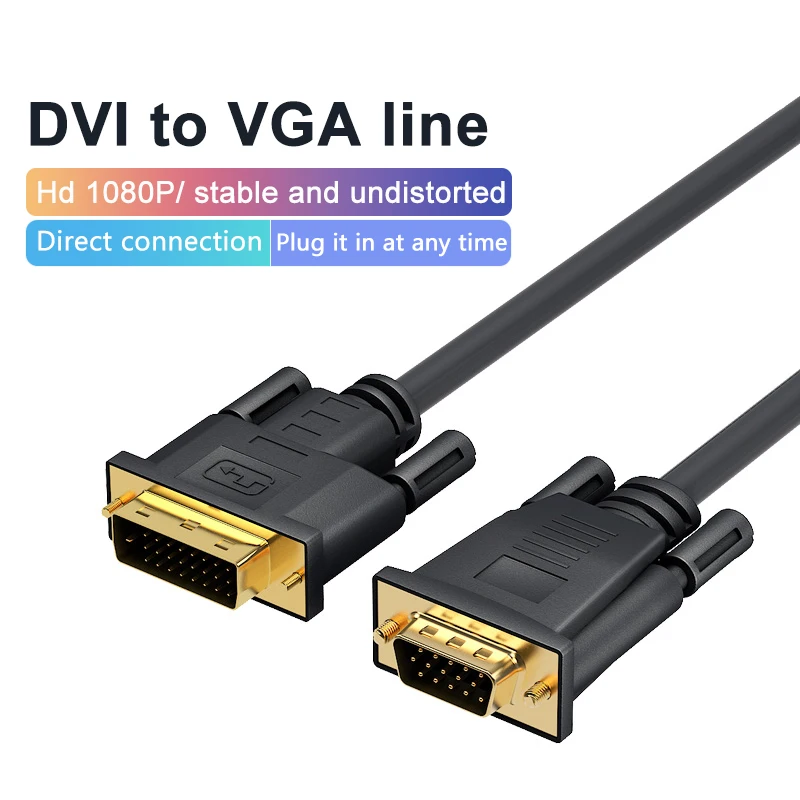 HD 1080P DVI to VGA ̺ , DVI 24 + 1   ȭ, Ʈ ǻ  TV ڽ VGA ̺