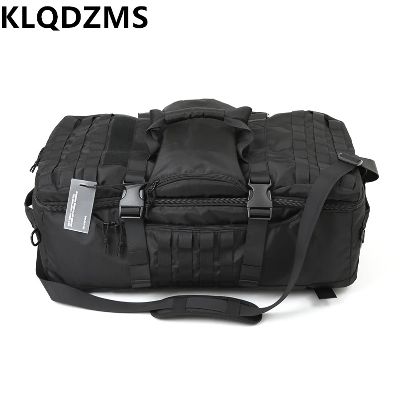 KLQDZMS Men's Backpack Oxford Cloth Large-capacity Travel Bag Shoulder Handheld Duffel Bag Checked Bag Waterproof Shoulder Bag