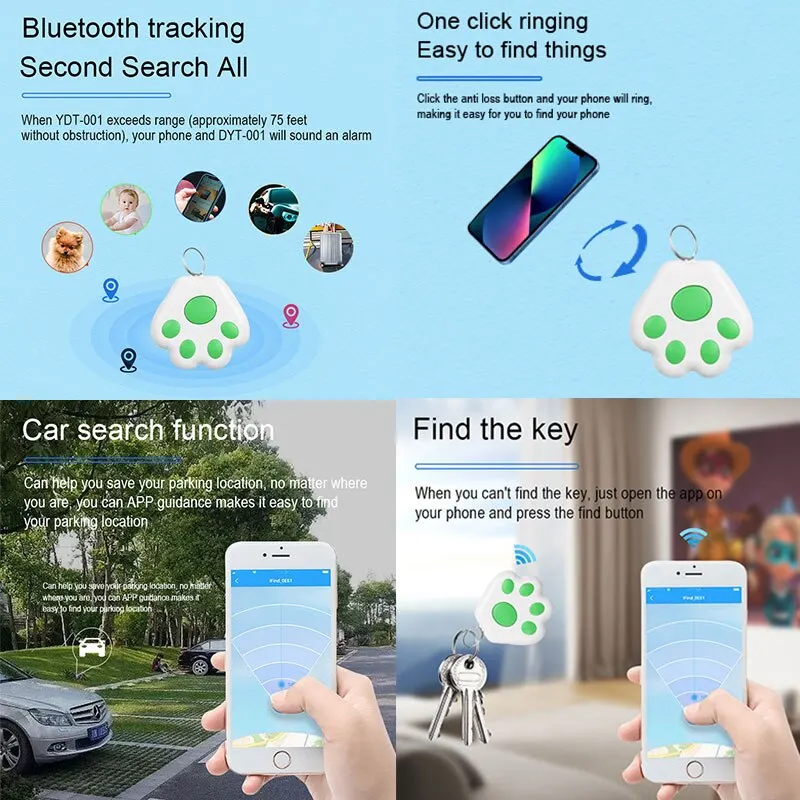 Dog Claw Bluetooth Loss Prevention Device For Mobile Phones Wallets Keys Backpacks And Devices For Bidirectional Search