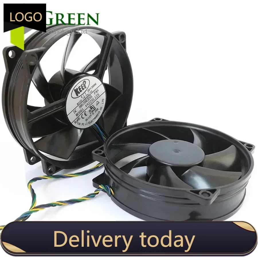 The original Keep  9025 9225 90MM 9cm Circular fan 72mm Helo pitch for 775 CPU Cooling fan 12V  0.2A with PWM 4pin