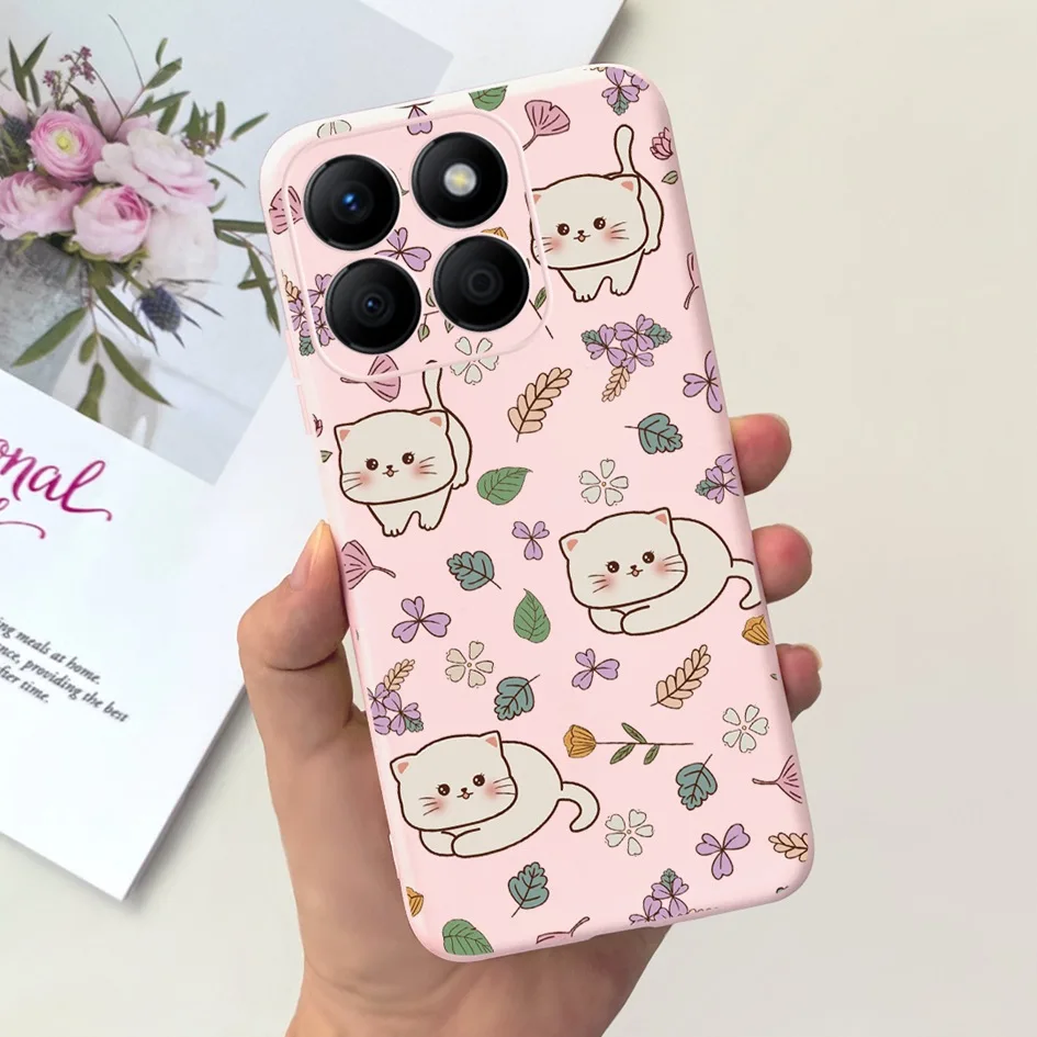 Stylish Floral Moon Soft Silicone Case - Artistic Back Cover