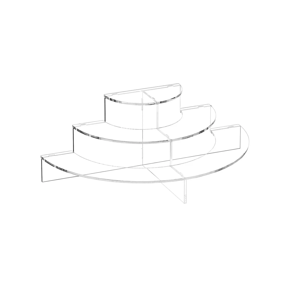 

Acrylic Display Stand,Clear Acrylic Legs Half Moon Server Cupcake Dessert Stand for Display or Collections
