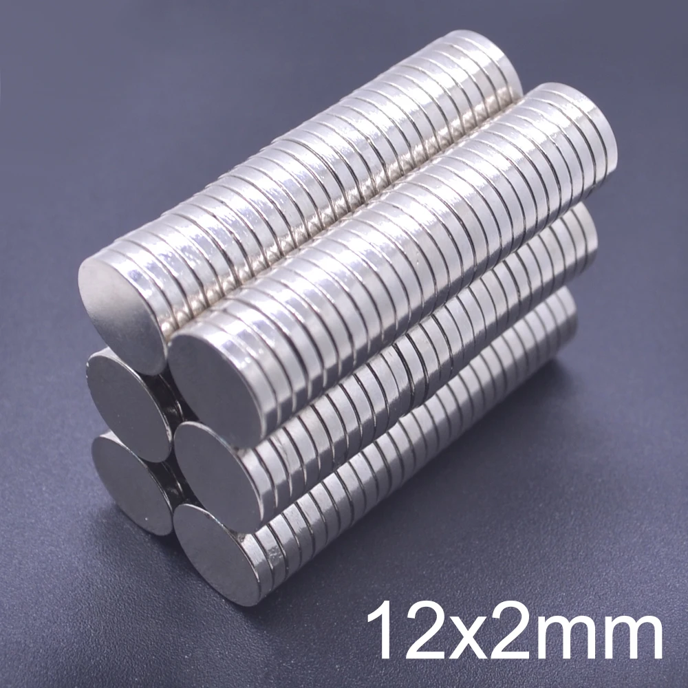 5-1000Pcs 12x2 Neodymium Magnet 12mm x 2mm N35 NdFeB Round Super Powerful Strong Permanent Magnetic imanes Disc 12*2 IMANES