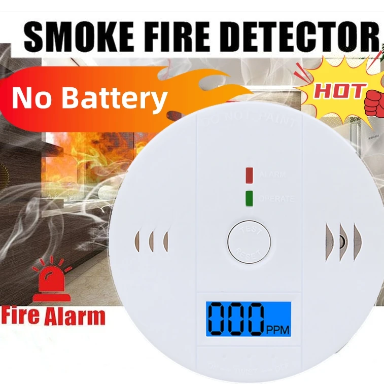 

1Pc CO Sensor Carbon Monoxide Detector Alarm 85dB Siren Sound Independent CO Poisoning Warning Alarm Detector CO Meter