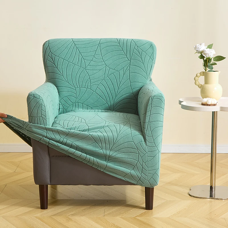 Jacquard Club Bath Tub Armchairs Chair Cover Single Sofa Covers Stretch Couch Slipcovers for Living Room Furniture Protector 3