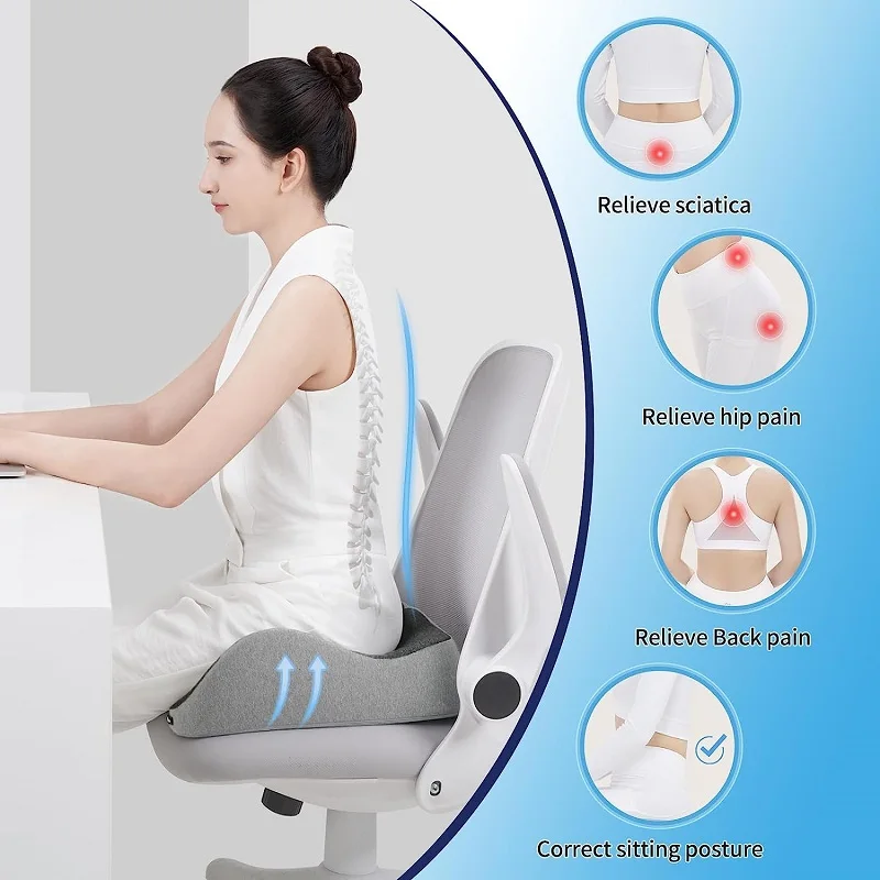 Cushion Lab Patented Pressure Relief Seat Cushion for Long Sitting Hours on  Office/Home Chair, Car, Wheelchair - Extra-Dense Memory Foam for Hip