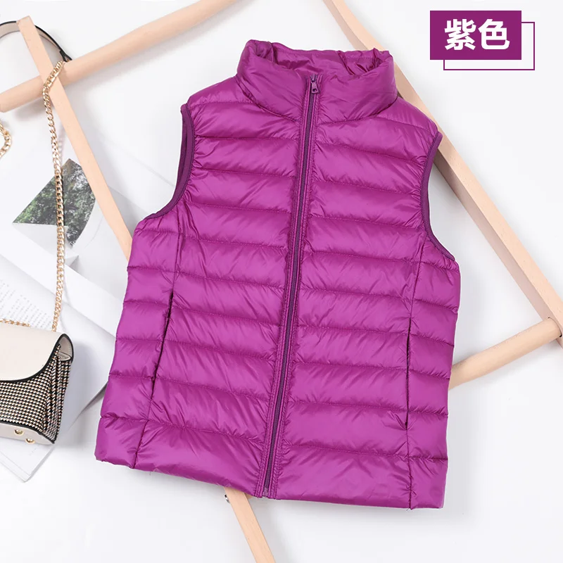 2025 White Duck Down Jacket Women Vest Autumn Winter Sleeveless Waistcoat Warm Lightweight Puffer Jacket Female Tops Outwear 8XL 4