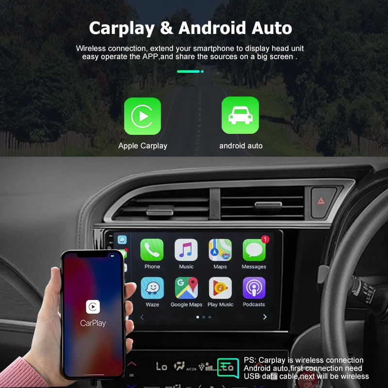 4G+64G] Android 15 Car Radio Stereo For Honda CRV 2012-2016, Wireless Carplay Android Auto, 9 Inch IPS Touch Screen Car Radio Bluetooth GPS SWC FM RDS 5G WiFi DSP Free AHD