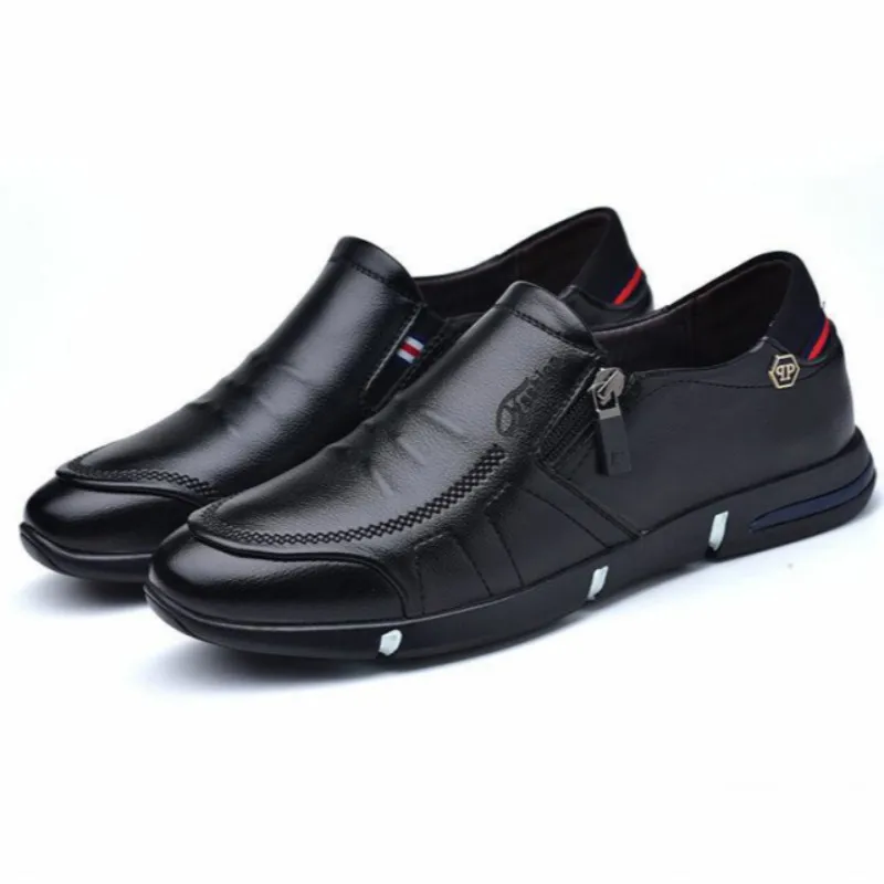 New Black Shoes Men Loafers Breathable Soft Moccasins Man High Quality Casual PU Leather Boat Shoes Men Flats Male Driving Shoes