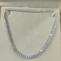 Collier à maillons de Tennis Hip Hop pour hommes et femmes, pierre CZ scintillante, bijoux à la mode, chaîne Fine de 3MM 4MM 5MM, fermoir à ressort 3
