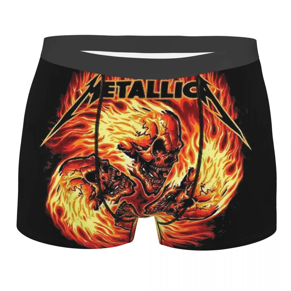 

Retro horror Metallicas Music Men Boxer Briefs Highly Breathable Underpants Top Quality Print Shorts Gift Idea