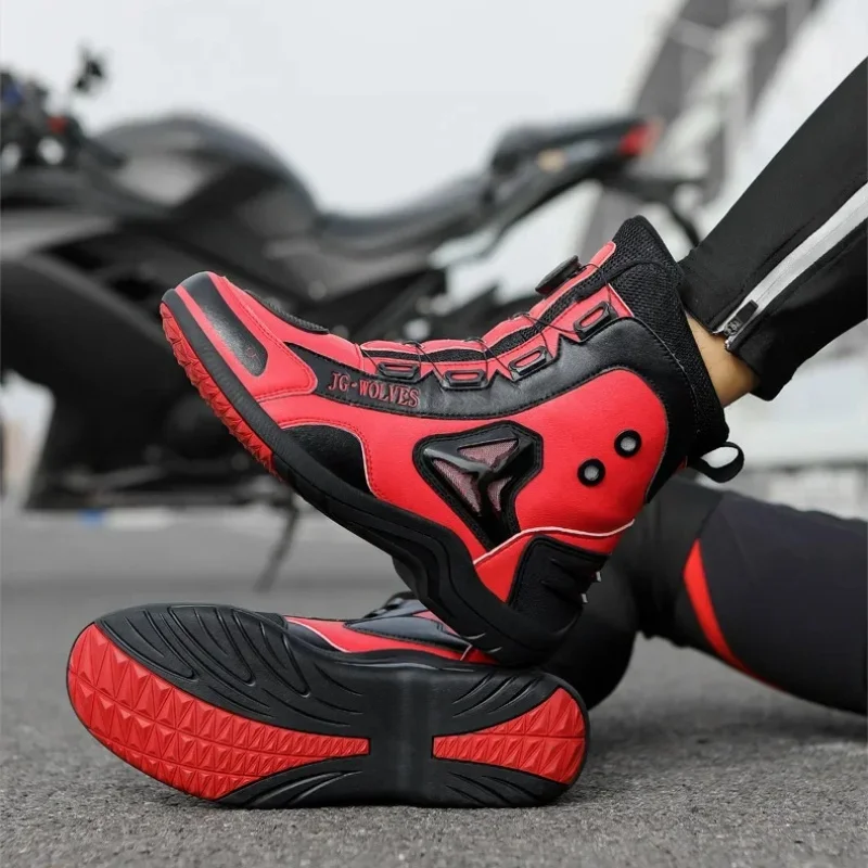 

Waterproof Off-road Shoes Traction Motorcycle Boots Men Women Four Seasons Outdoor Motocross Sports Riding Racing Cycling Botas