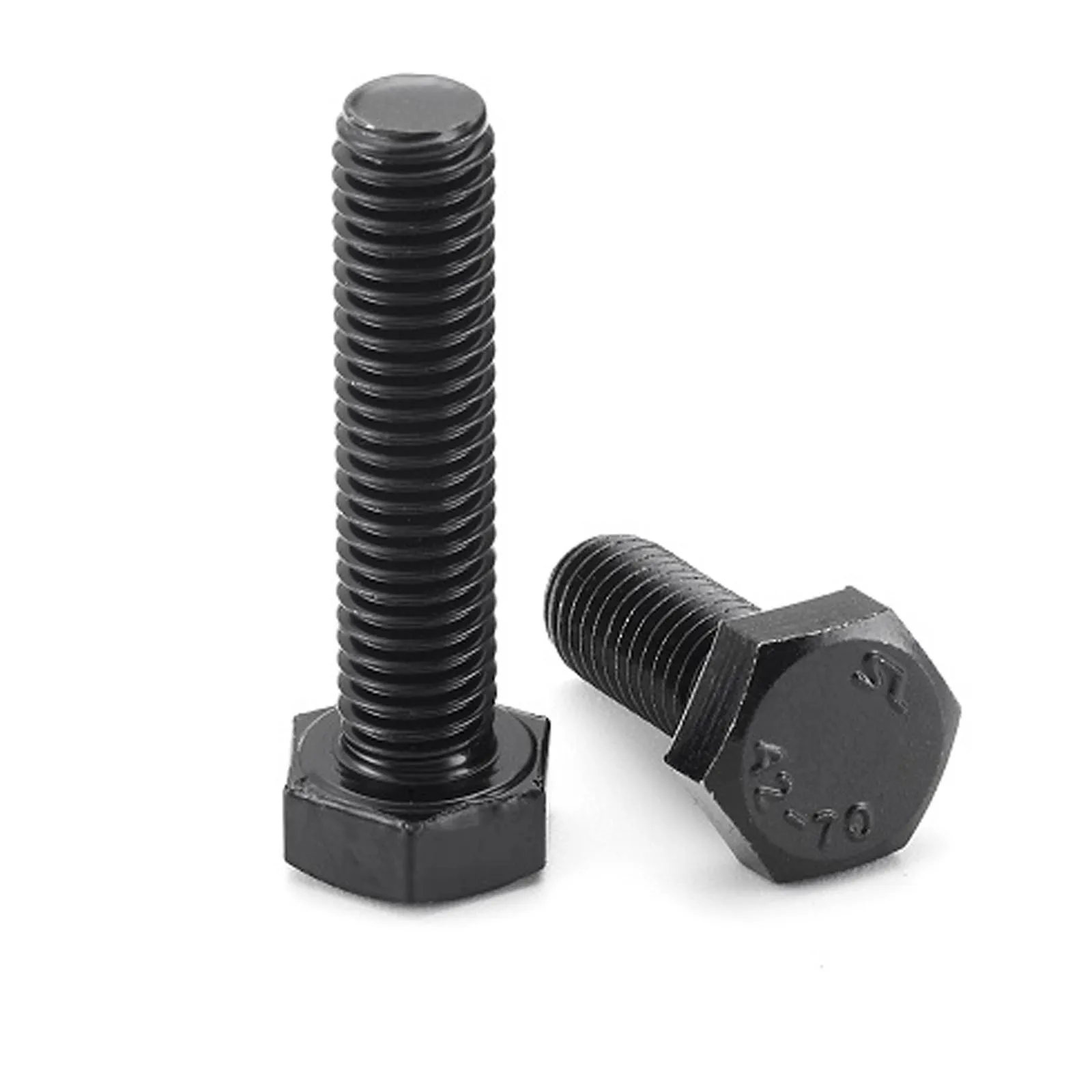 1/10X M3 M4 M5 M6 M8 M10 M12 DIN933 GB5783 Black A2 Stainless Steel Full Thread External Hex Outside Hexagon Head Cap Screw Bolt