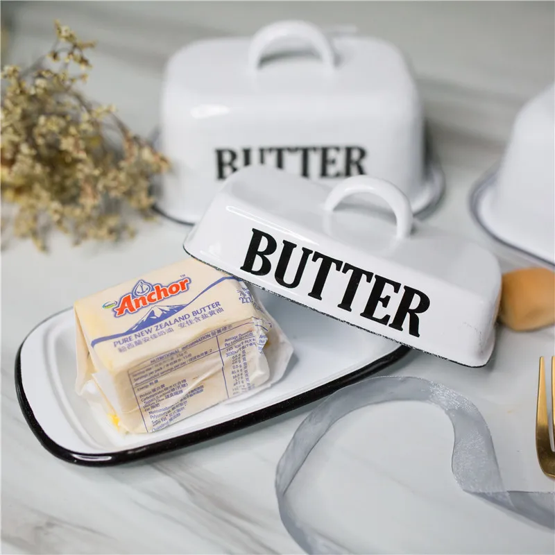 Retro Enamel Butter Dish 22