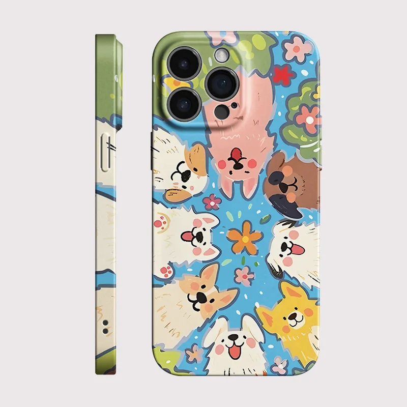 Cartoon Dog Shockproof Hard PC Phone Case - Durable Bumper Back Cover