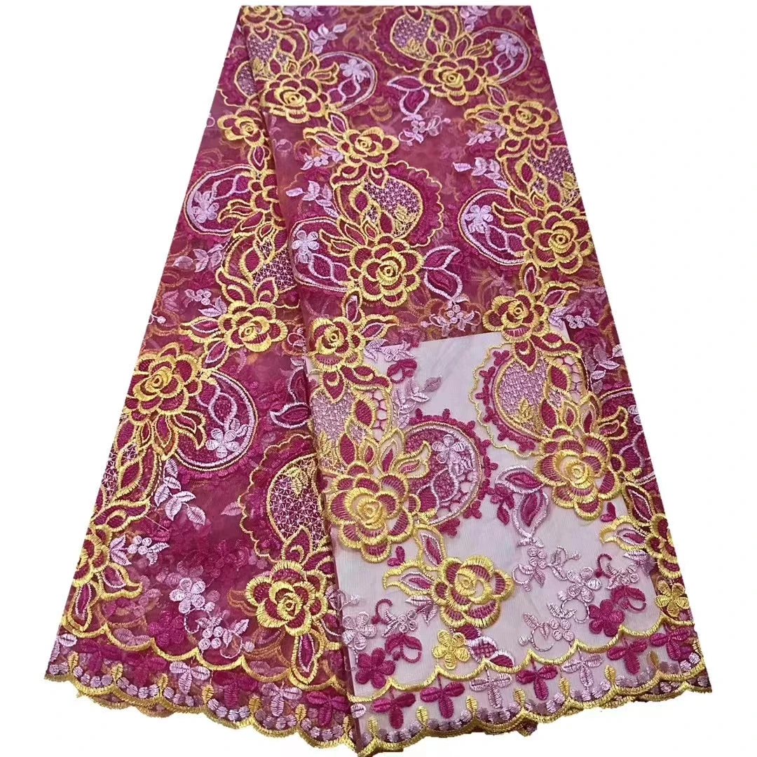 

Новая Водорастворимая кружевная трехмерная вышитая ткань, Африканское высококачественное модное платье-Ципао