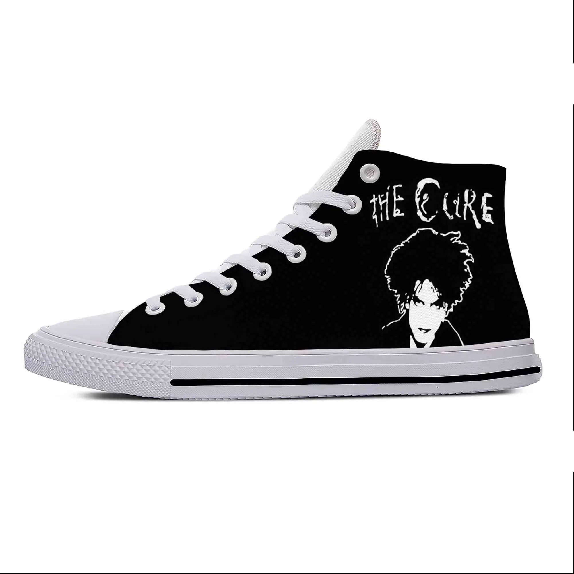 

Hot Cure Music Rock Band Robert Smith The Fashion Casual Cloth Shoes High Top Lightweight Breathable 3D Print Men Women Sneakers
