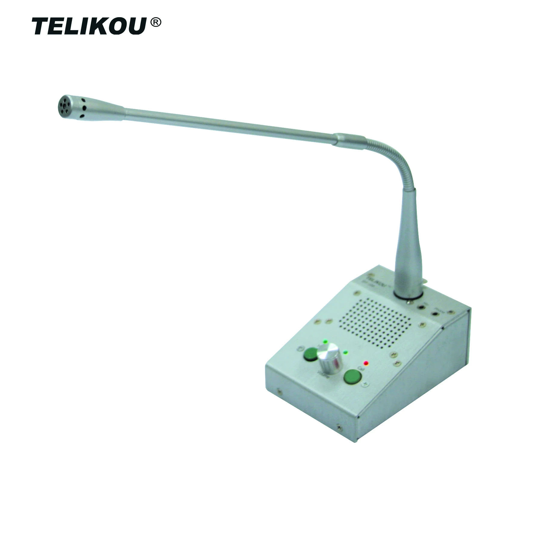 

TELIKOU DT-100 Бесплатная доставка | 2-проводная полностью дуплексная настольная станция, в комплект входит микрофон Gooseneck GEM-16, панельный динамик