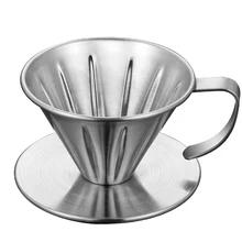 Pour Over Coffee Dripper Stainless Steel Coffee Filter Dripper Reusable Cone Dripper Filter Cup Durable Coffee Brew Tools Pour Over Coffee Dripper Stainless Steel Coffee Filter Dripper Reusable Cone Dripper Filter Cup Durable Coffee Brew Tools