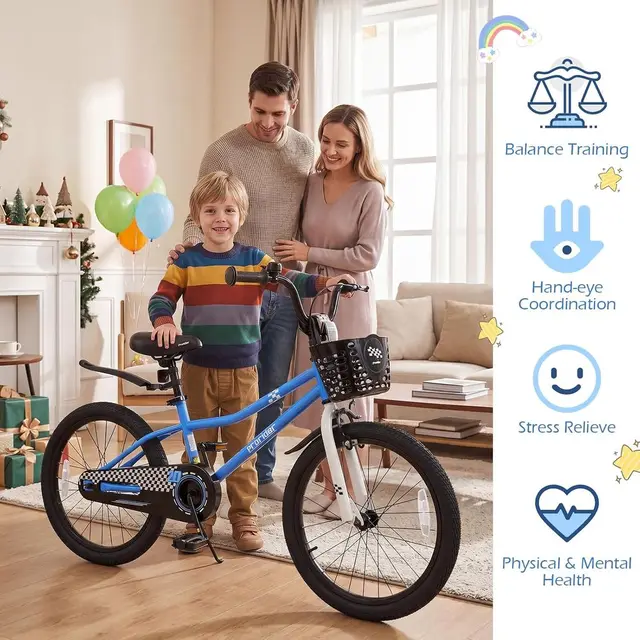 22358-778d6d.jpg Children's Bikes, 12-20 Inch, Suitable for Ages 3-8, Toddler to Kids, with Removable Training Wheels, Handbrake, and Rear Brake,