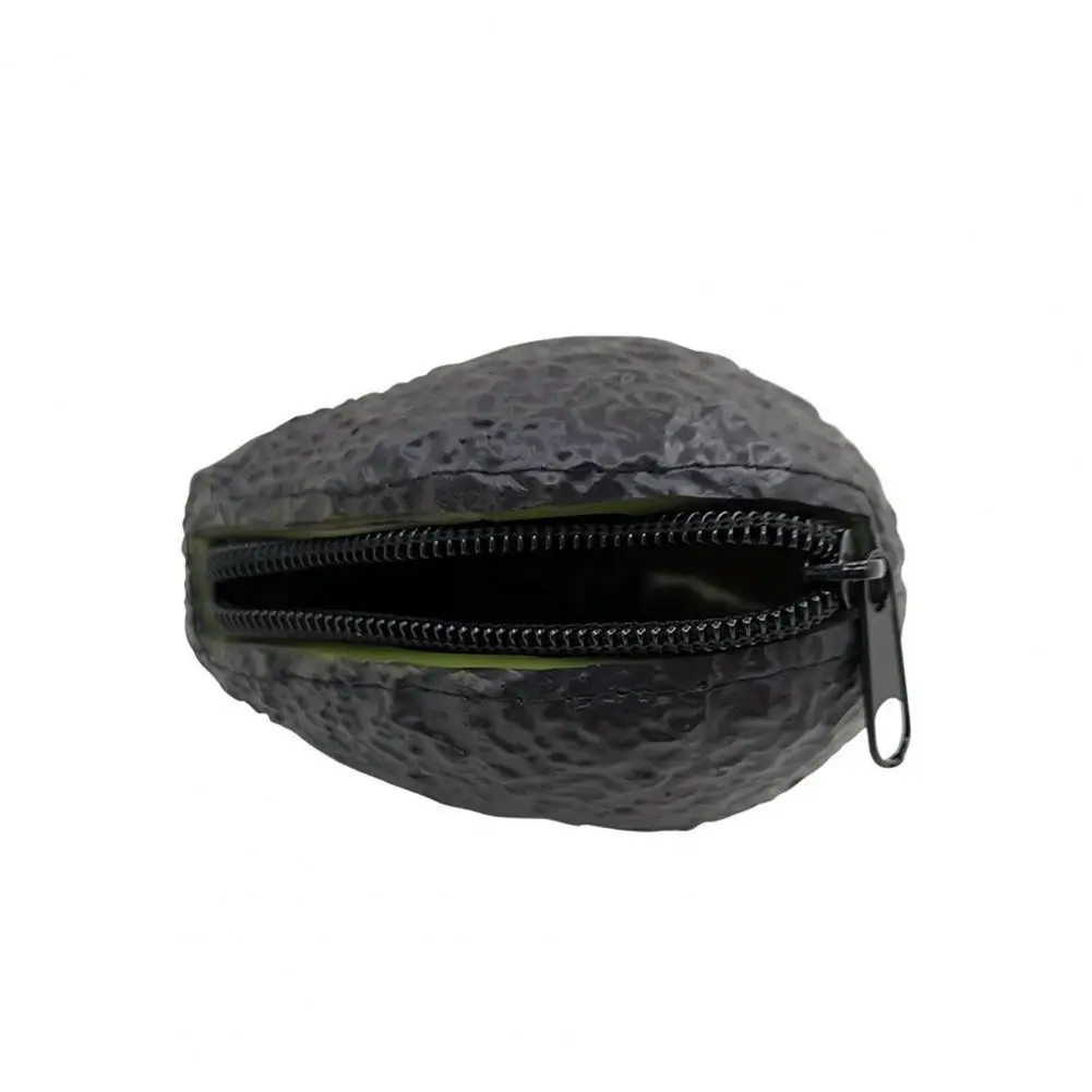 Changes Storage Pouch Avocado Shape Coin Purse with Zipper Closure Portable Handbag for Party Street Dating Travel