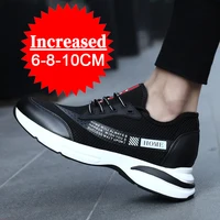 Men's Sneakers Elevator Shoes Breathable Height Increasing Invisible Inner Height 6/8/10CM Taller Shoes Comfortable Sports Shoes 2