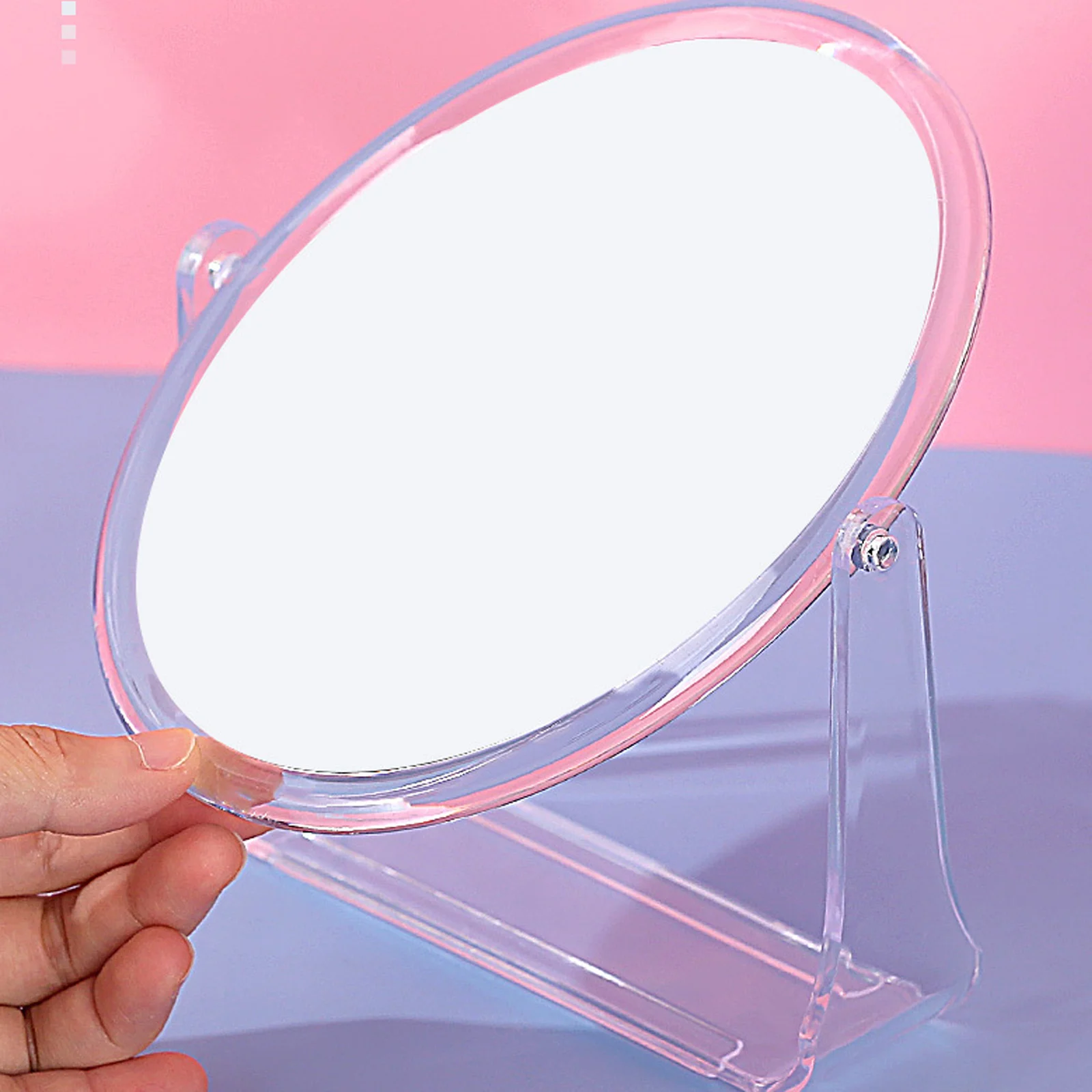 Double Sided Makeup Vanity Mirror Stand 360&deg; Swivel Clear Beauty Make Up Mirror Cosmetic Table Desk Mirror Bedroom