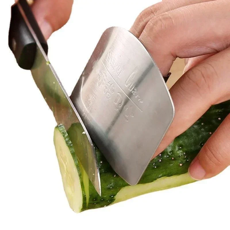 1pc Finger Protection Stainless Steel Kitchen Tool Hand Finger Protector Knife Cut Slice Safe Guard Knife Kitchen Gadgets
