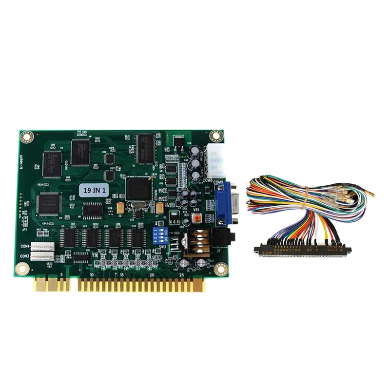 

19 In 1 Arcade Classic Game Board+28 Pin Jamma Arcade Cable VGA Output Arcade Game Board Durable For Jamma Arcade