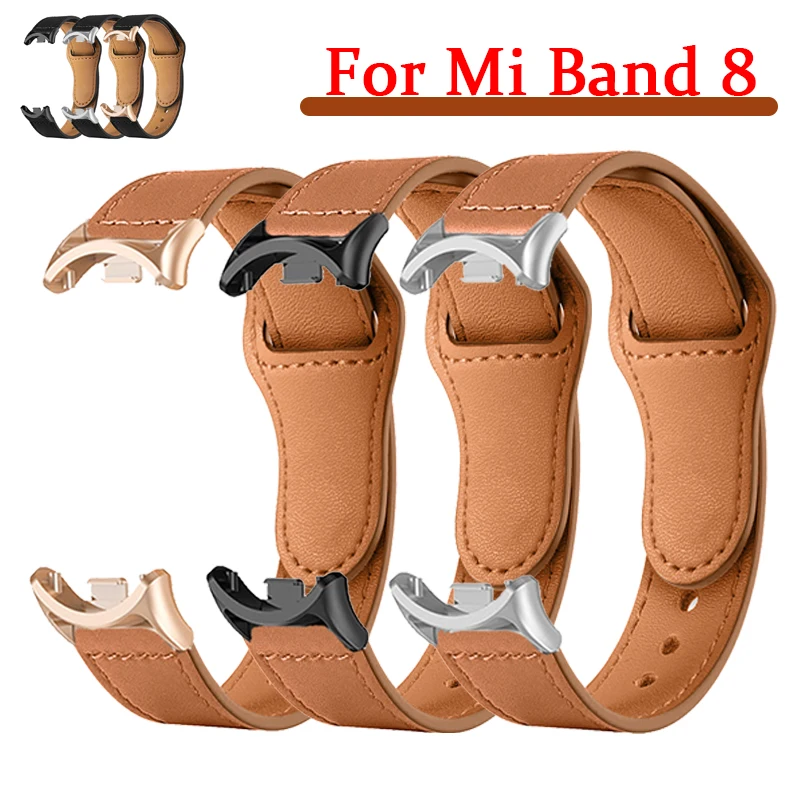 

Wrist Band for Mi Band 8 Smartband Leather Strap for Xiaomi band 8 Bracelet for xiaomi mi band 8 Watchband mi band 8 Belt Correa